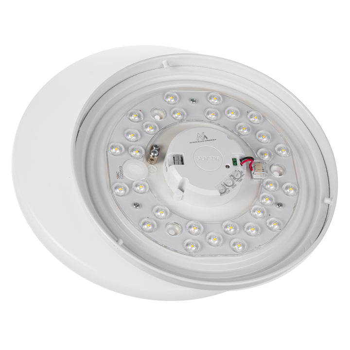 Stropná LED lampa so senzorom Maclean, mikrovlnný senzor 5,8 GHz, 4000K, 12 W, 950 lm, IP44, MCE347