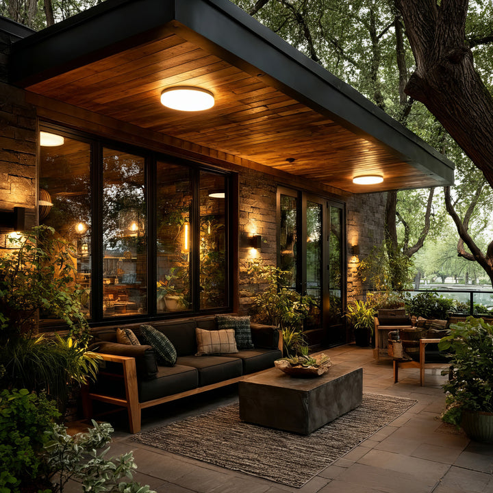 Stropná LED lampa so senzorom Maclean, mikrovlnný senzor 5,8 GHz, 4000K, 12 W, 950 lm, IP44, MCE347