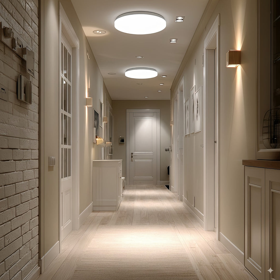 Stropná LED lampa so senzorom Maclean, mikrovlnný senzor 5,8 GHz, 4000K, 12 W, 950 lm, IP44, MCE347