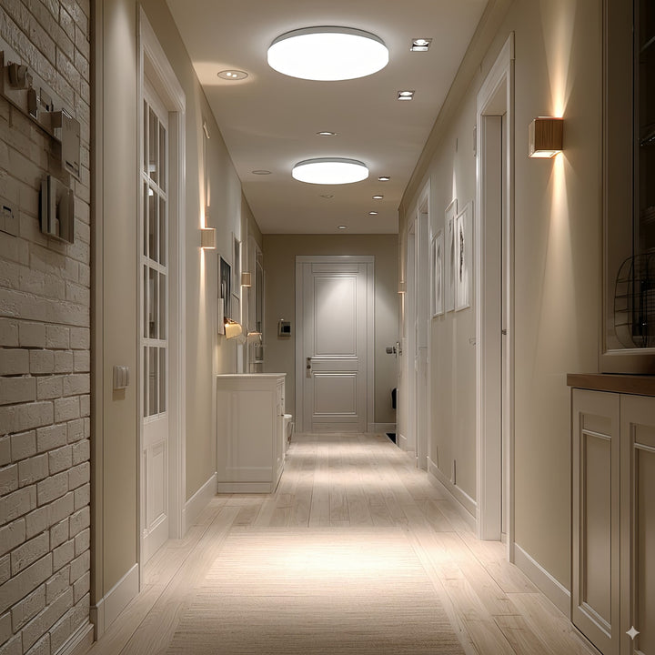 Stropná LED lampa so senzorom Maclean, mikrovlnný senzor 5,8 GHz, 4000K, 12 W, 950 lm, IP44, MCE347