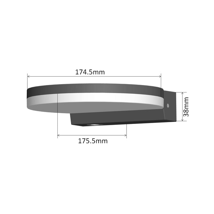 Maclean LED lampa, čierna, 15W, IP65, 1300lm, neutrálna biela (4000K) MCE346 B