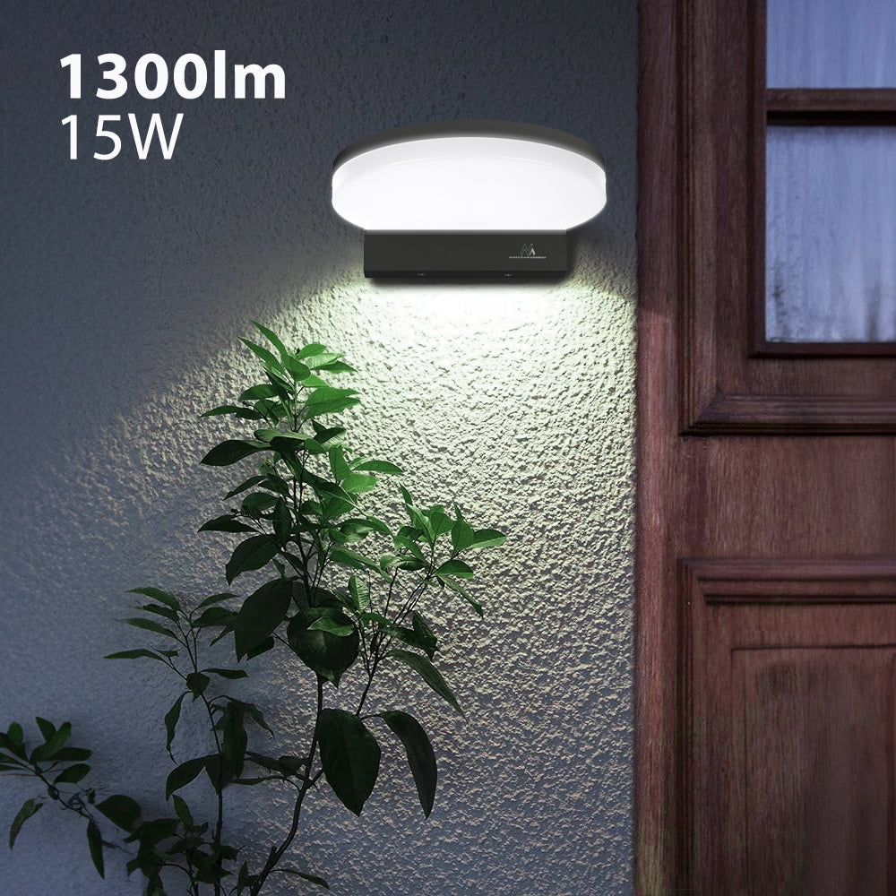 Maclean LED lampa, čierna, 15W, IP65, 1300lm, neutrálna biela (4000K) MCE346 B