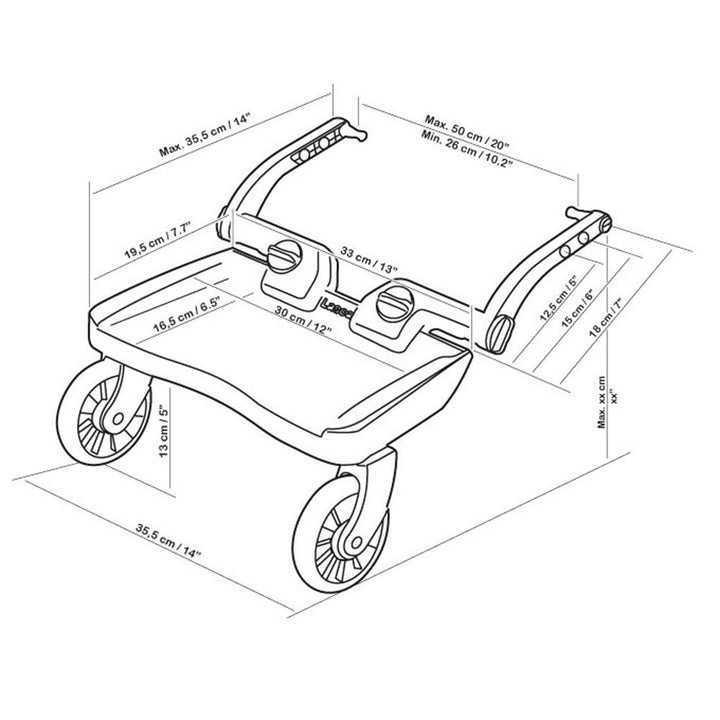 Nadstavec na kočík BuggyBoard MINI, do 22 kg, modrý