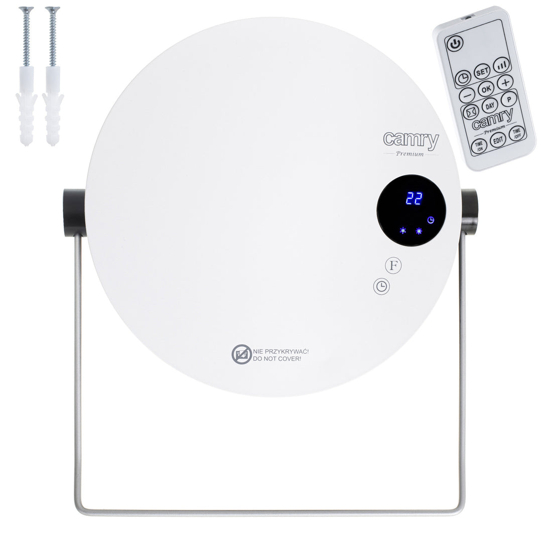 Kúpeľňový ohrievač Camry, výkon 2000 W, 2 stupne ohrevu, LCD displej, diaľkové ovládanie, CR 7747