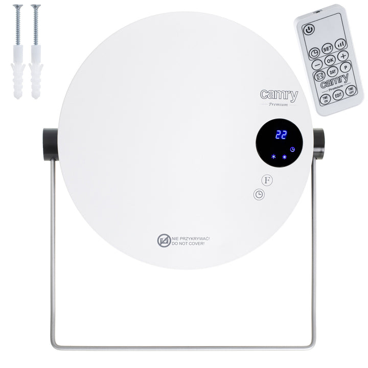 Kúpeľňový ohrievač Camry, výkon 2000 W, 2 stupne ohrevu, LCD displej, diaľkové ovládanie, CR 7747