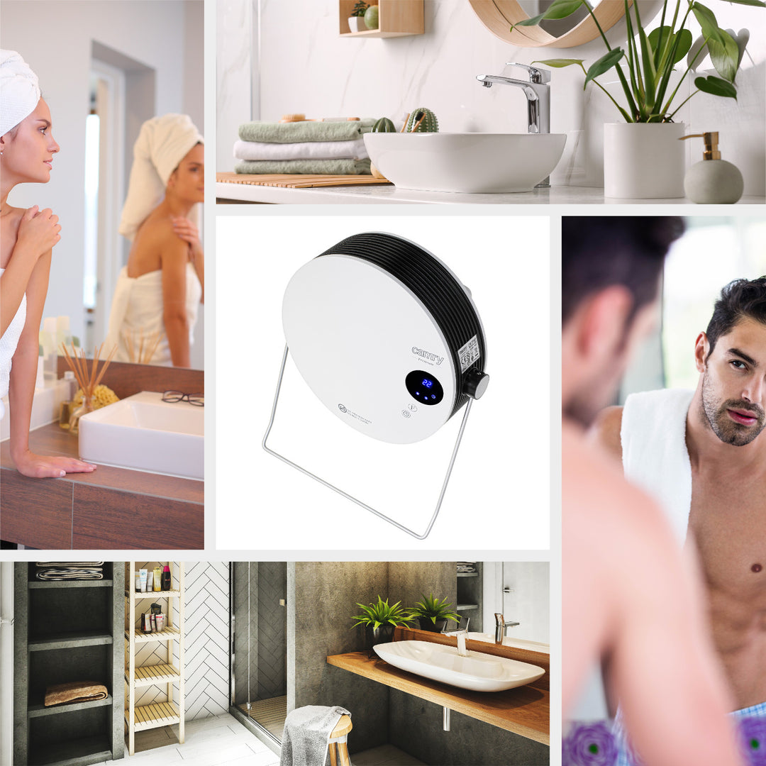 Kúpeľňový ohrievač Camry, výkon 2000 W, 2 stupne ohrevu, LCD displej, diaľkové ovládanie, CR 7747