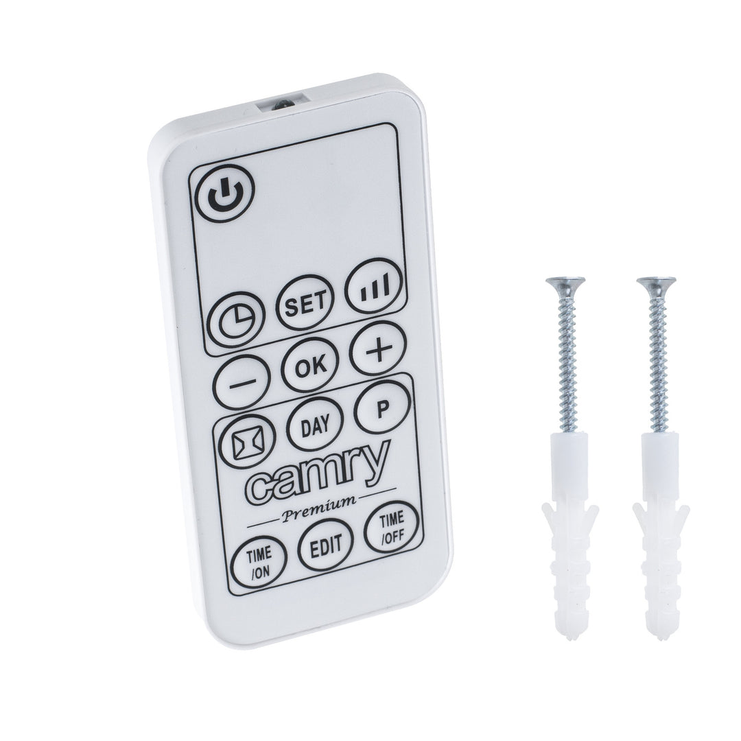 Kúpeľňový ohrievač Camry, výkon 2000 W, 2 stupne ohrevu, LCD displej, diaľkové ovládanie, CR 7747