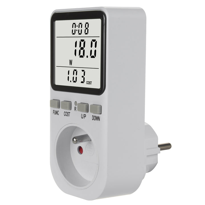 GreenBlue merač energie, wattmeter, typ E, 220-240V AC, 50Hz, max. zaťaženie 16A, IP20, vstavaná batéria, GB364 E