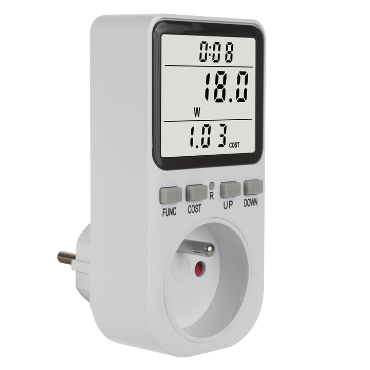 GreenBlue merač energie, wattmeter, typ E, 220-240V AC, 50Hz, max. zaťaženie 16A, IP20, vstavaná batéria, GB364 E