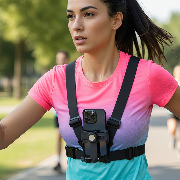 Športový postroj Maclean Phone Harness, univerzálny, pre telefón, fotoaparát, GoPro a iné kamery, otočný držiak, MC-294