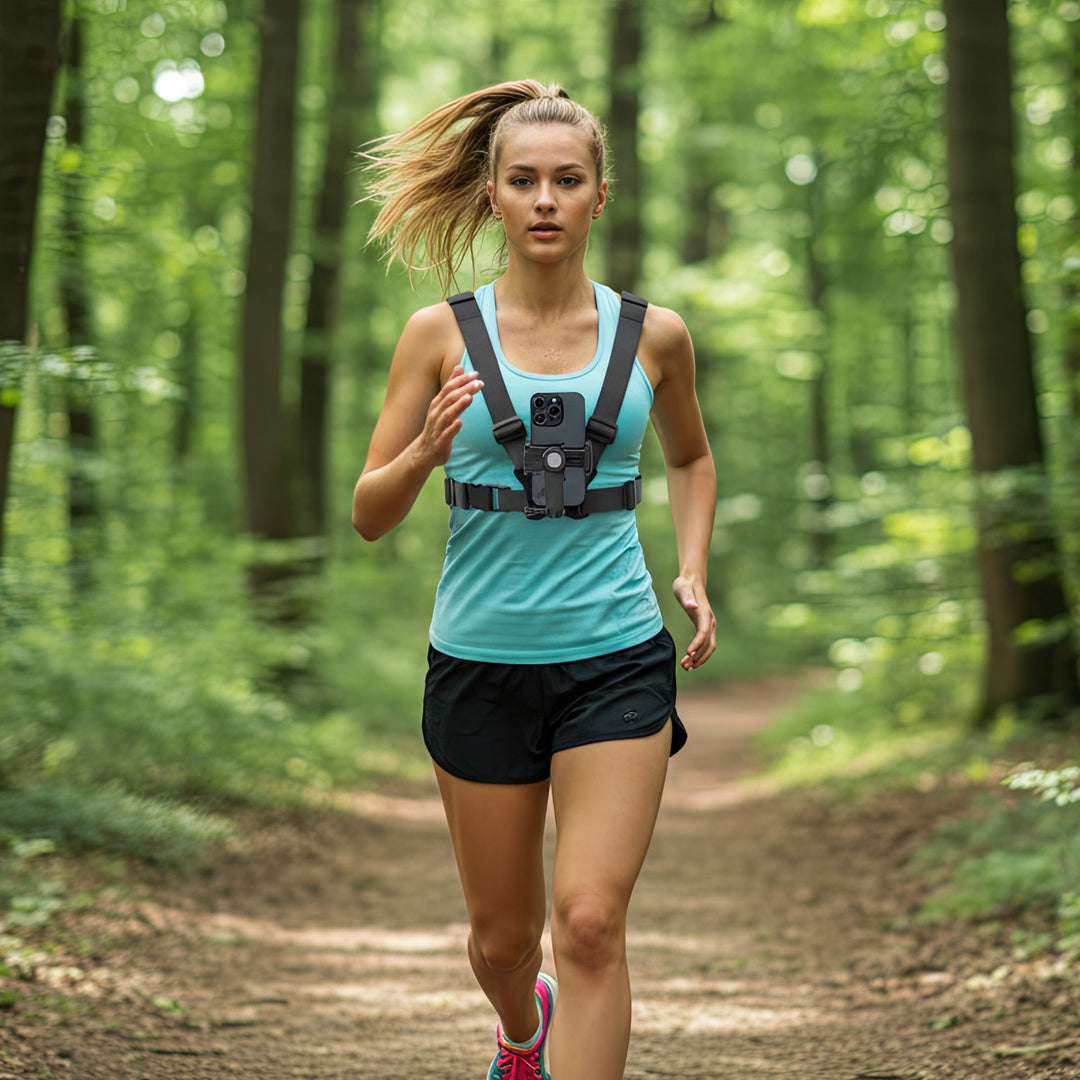 Športový postroj Maclean Phone Harness, univerzálny, pre telefón, fotoaparát, GoPro a iné kamery, otočný držiak, MC-294