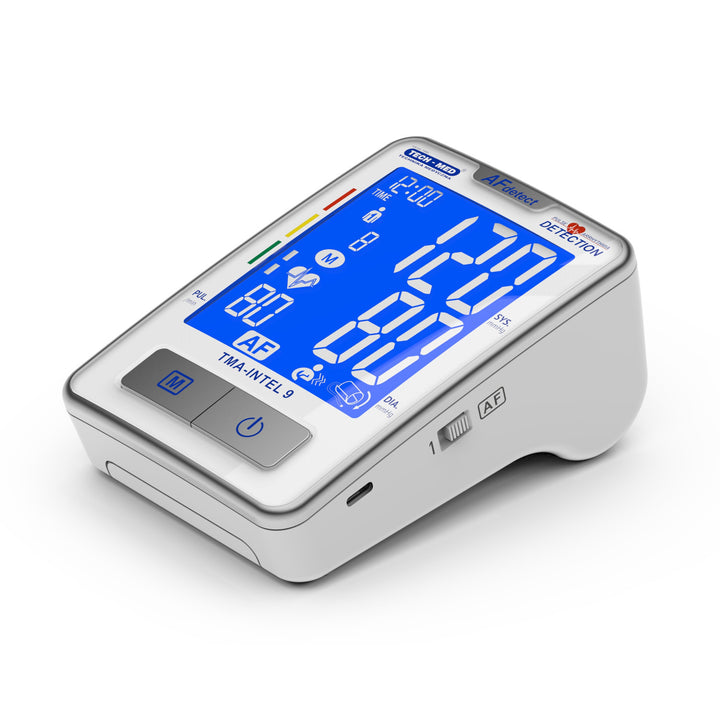 Monitor krvného tlaku Tech-Med, detekcia fibrilácie predsiení, LCD displej, TMA-INTEL 9