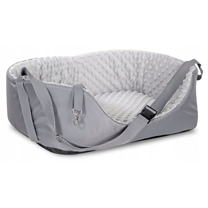 Minky prepravka do auta pre domáce zvieratá 50x40cm sivá