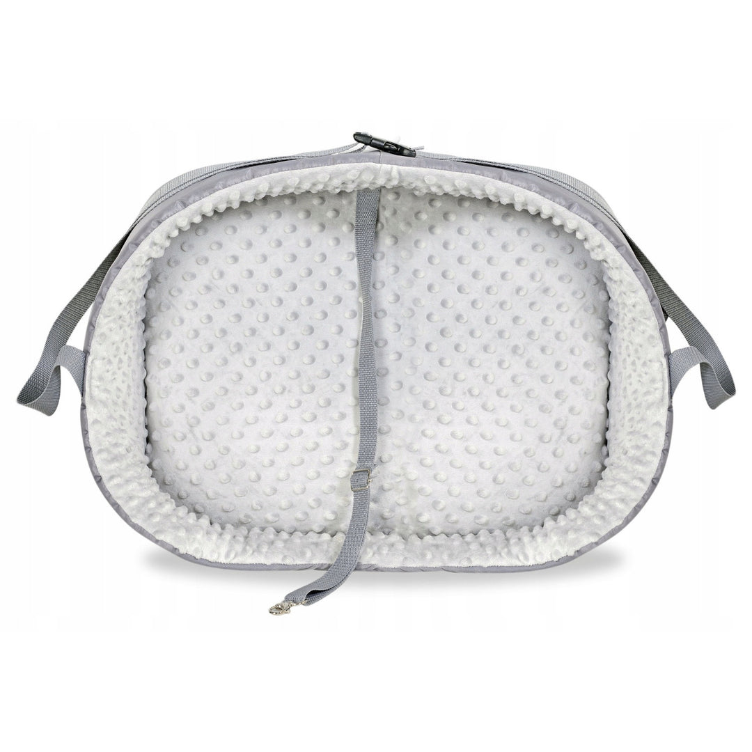 Minky prepravka do auta pre domáce zvieratá 50x40cm sivá