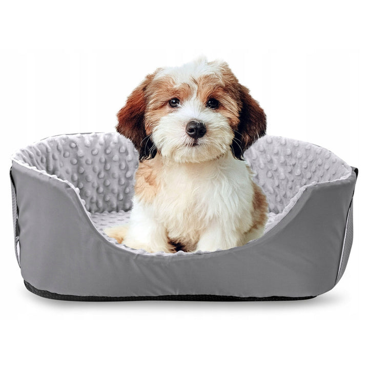 Minky prepravka do auta pre domáce zvieratá 50x40cm sivá