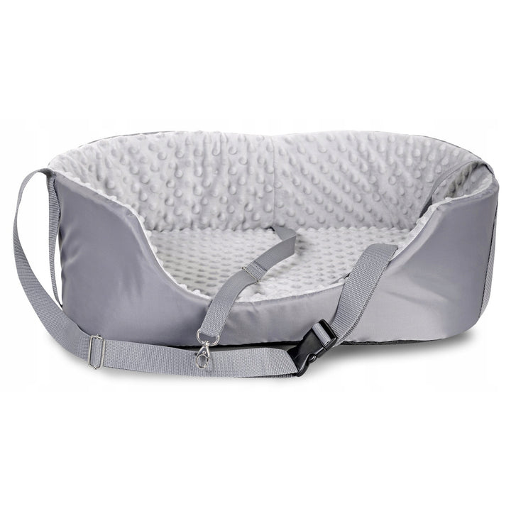 Minky prepravka do auta pre domáce zvieratá 50x40cm sivá