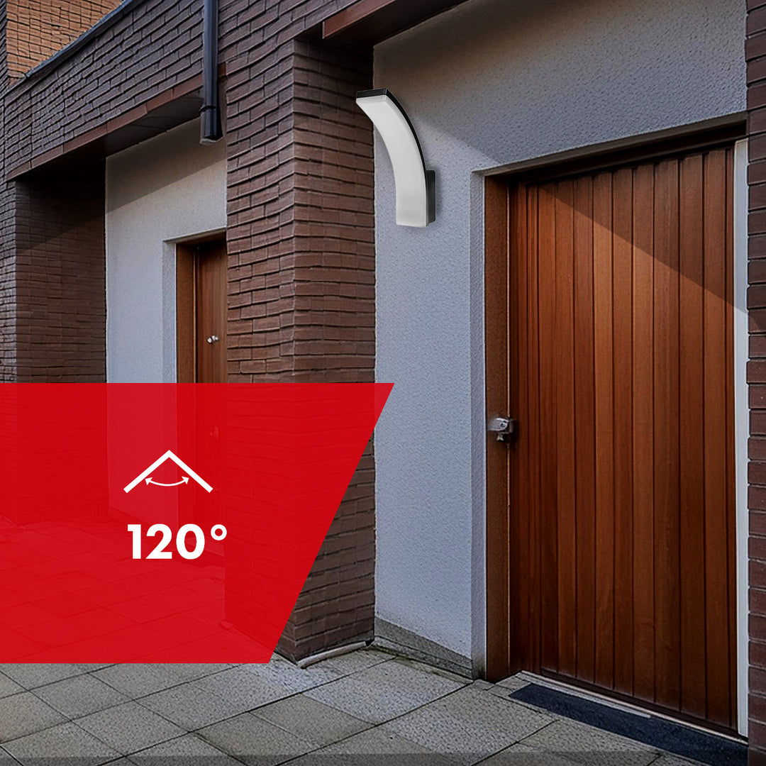 Maclean LED lampa čierna 20W IP65 2750lm neutrálna biela 4000K MCE511 B