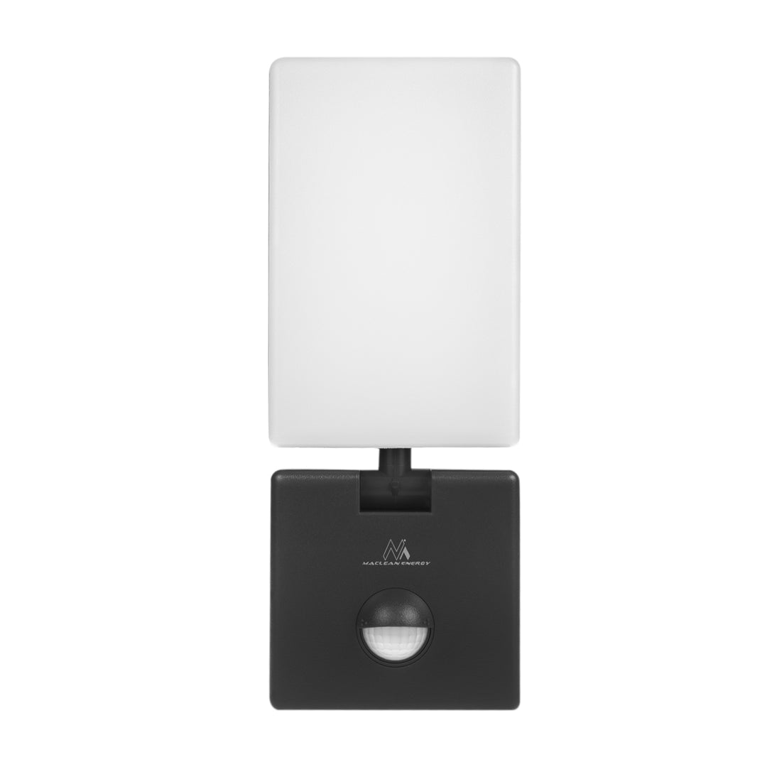 PIR detektor pohybu LED lampa čierna 10W IP65 800lm 4000K