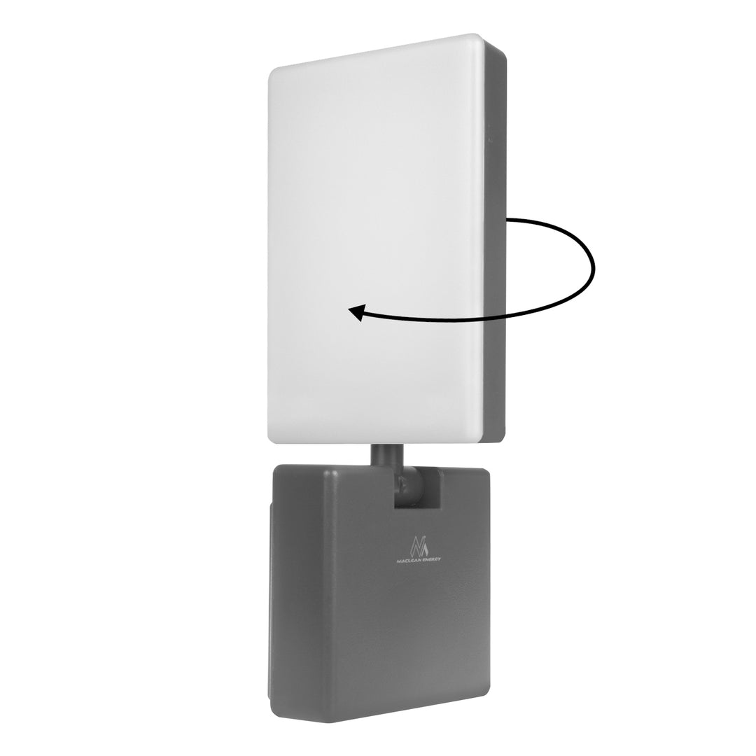 Maclean LED lampa šedá 10W 700lm IP65 neutrálna biela 4000K