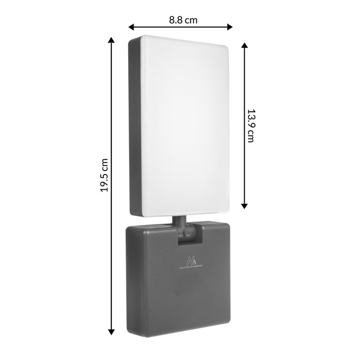 Maclean LED lampa šedá 10W 700lm IP65 neutrálna biela 4000K