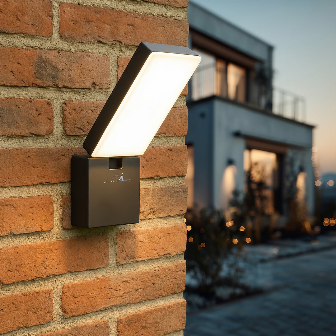 Maclean LED lampa šedá 10W 700lm IP65 neutrálna biela 4000K