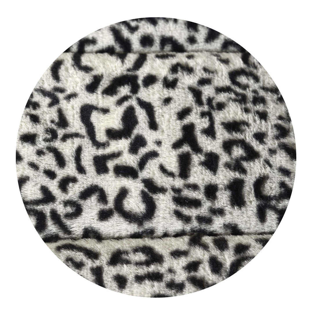 Plyšový koberec, imitácia králičej srsti, protišmykový, 120 x 160 cm, sibírsky vzor, DYWRAB120/160SYB