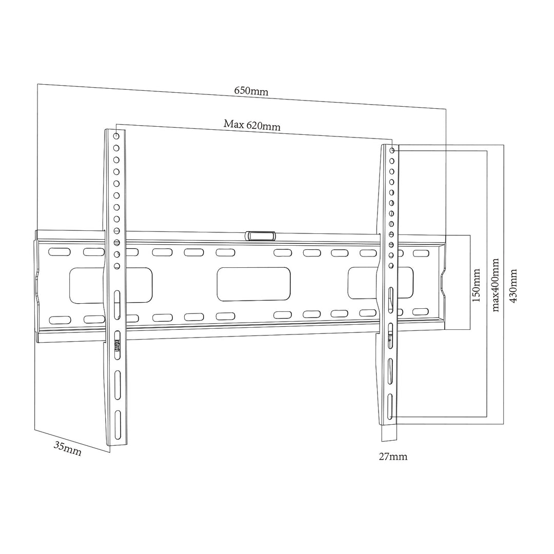 Uchytenie do TV Maclean, max VESA 600x400, 32-100", 80kg, MC-419