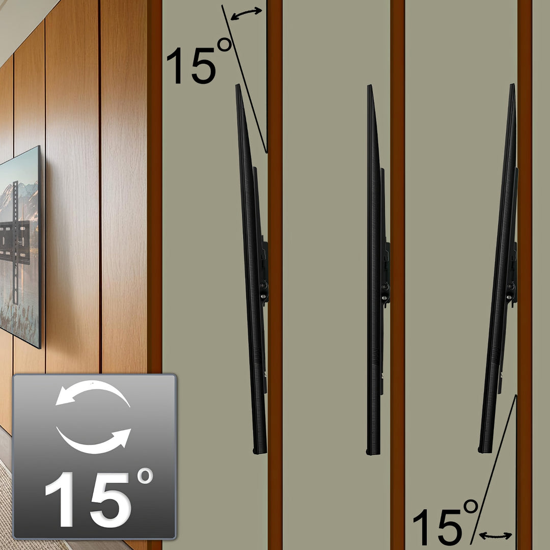 Držiak na TV Maclean, max. VESA 600x400, 32-90", 80 kg, nastavenie sklonu +15°~-15°, MC-421