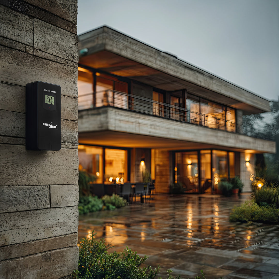 Bezdrôtová meteostanica GreenBlue, farebná, s DCF, fázami mesiaca, barometrom, kalendárom, napájacím zdrojom, GB540N