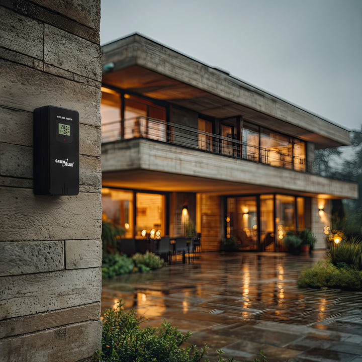 Bezdrôtová meteostanica GreenBlue, farebná, s DCF, fázami mesiaca, barometrom, kalendárom, napájacím zdrojom, GB540N