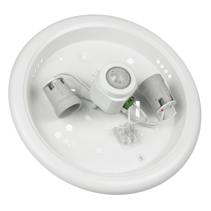 Plafón s PIR senzorom Maclean, stropný, s LED svetelným zdrojom, 2x max. 40W, E27, 220-240V~ 50/60Hz, MCE324 + 2xMCE284