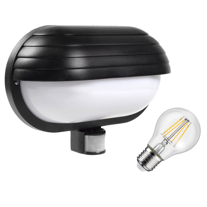 Nástenné svietidlo Maclean, s PIR senzorom, max. 60W, 180°, MCE33B + LED 6W