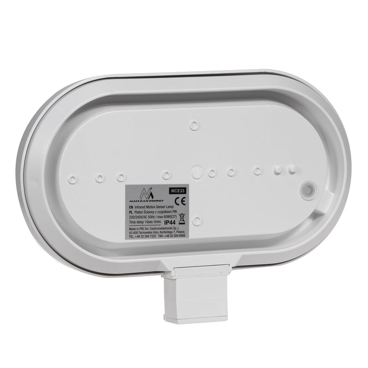 Nástenné svietidlo Maclean, s PIR senzorom, max. 60W, 180°, MCE33 W + LED 6W