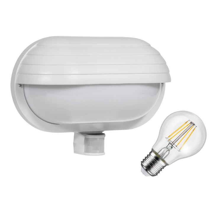 Nástenné svietidlo Maclean, s PIR senzorom, max. 60W, 180°, MCE33 W + LED 6W