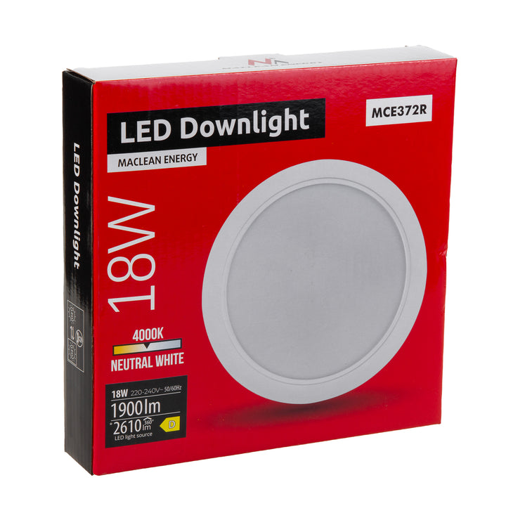 5x stropný panel Maclean LED, zapustený SLIM, 18 W, neutrálna biela 4000K, 170*26 mm, 1800 lm, MCE372 R + povrchový adaptér MCE377 R