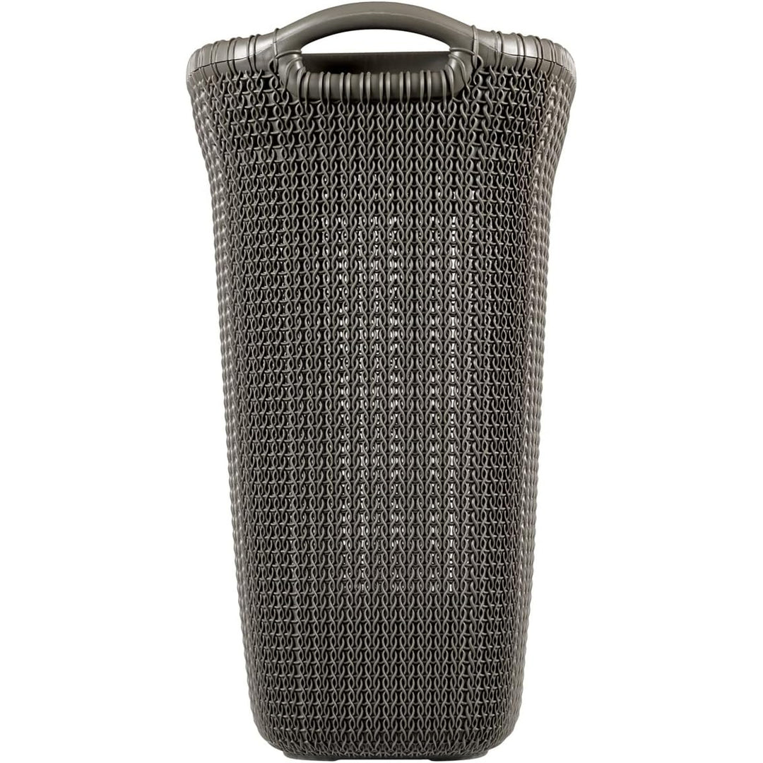 Kôš na bielizeň Curver, ažurová konštrukcia, 2 držadlá, 57 l, hnedý, Knit