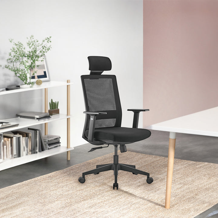 Prémiová ergonomická kancelárska stolička s vysokým operadlom Ergo Office, max. 150 kg, ER-425