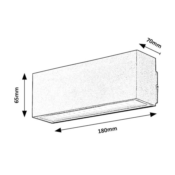 Rabalux, nástenné svietidlo, vonkajšie, LED, 10W, IP54, Mataro