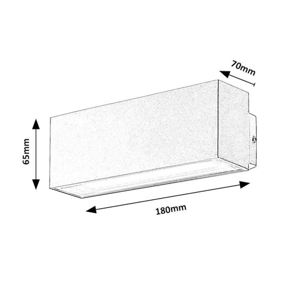 Rabalux, nástenné svietidlo, vonkajšie, LED, 10W, IP54, Mataro