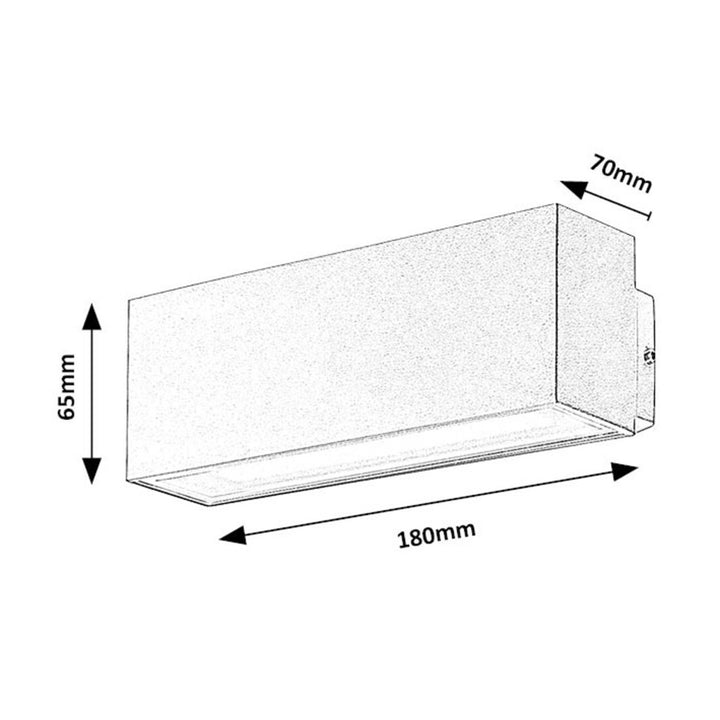 Rabalux, nástenné svietidlo, vonkajšie, LED, 10W, IP54, Mataro