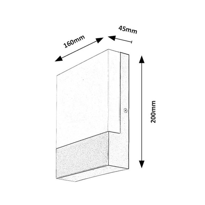 Lampa Rabalux, vonkajšia, nástenná, LED 10W, IP44, čierna, Gimone
