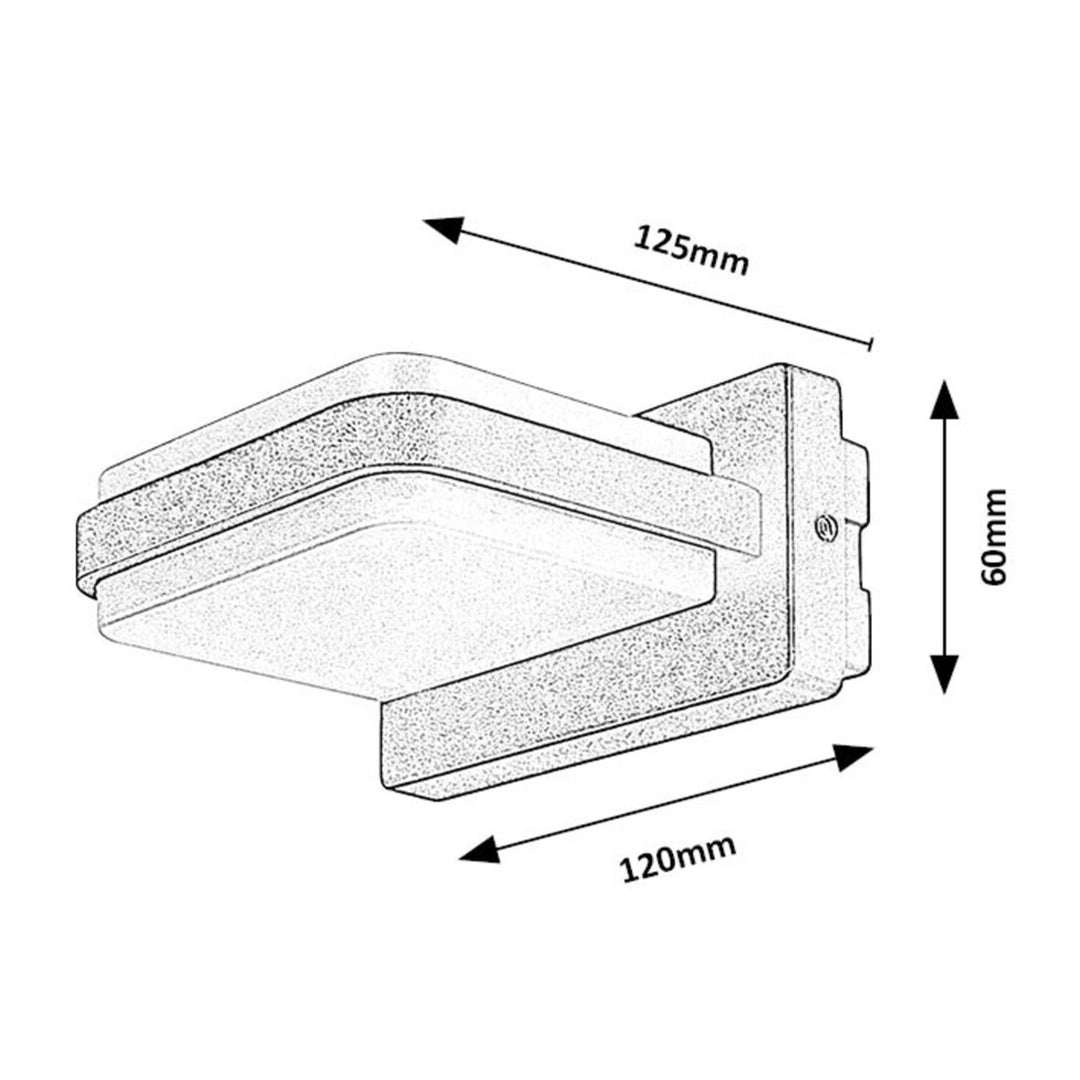 Svietidlo Rabalux, vonkajšie, nástenné, IP44, LED, 12W, Gendt