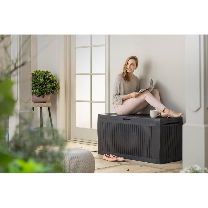 Záhradný úložný box, grafitový, 270 l, Comfy Storage Box