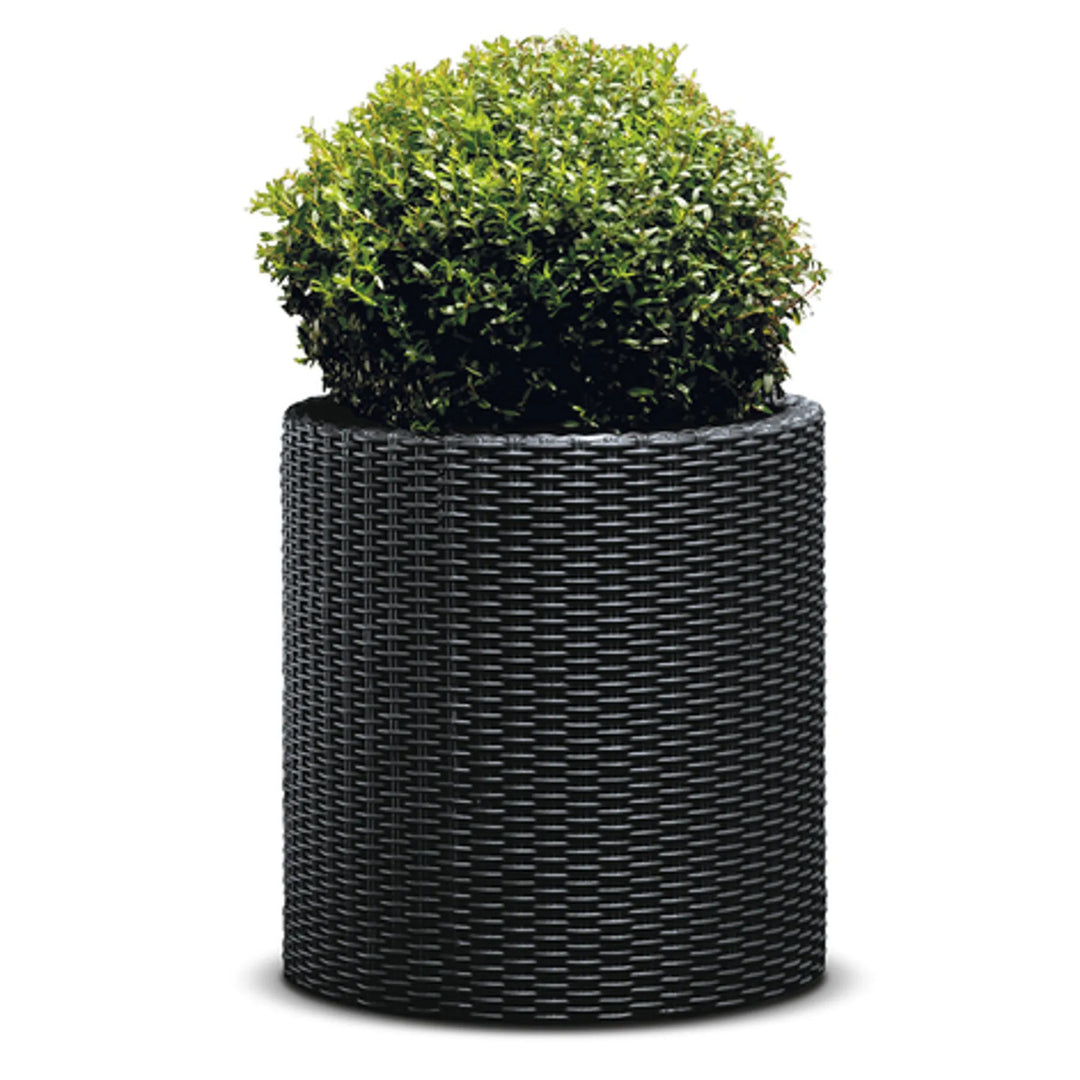 Kvetináč Keter, okrúhly, priemer 36 cm, antracit, Cylinder Planter M