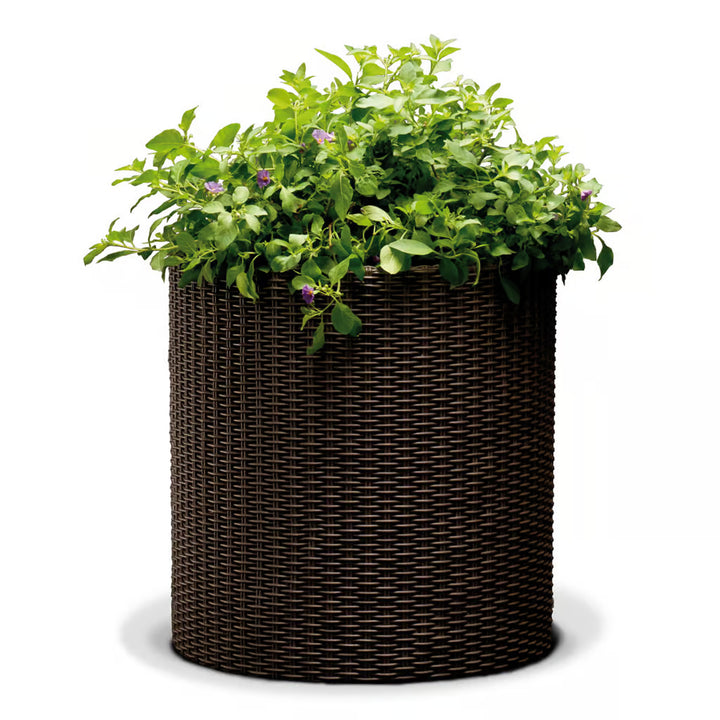 Kvetináč Keter, okrúhly, priemer 36 cm, bronz, Cylinder Planter M