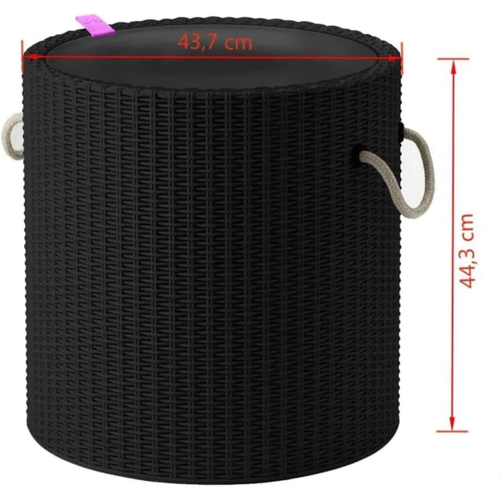Stolík Keter, s úložným priestorom, sedadlo, antracit, Cool Stool