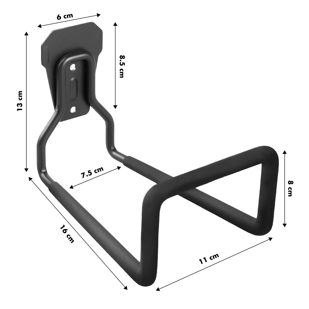 Oceľový nástenný držiak do garáže na pneumatiky náradie rebrík hadice bicykle max. 35 kg