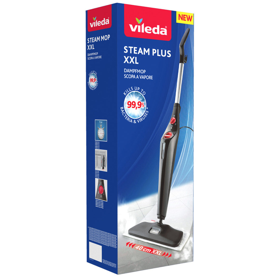 Parný mop Vileda, 3 režimy, kazeta 40 cm, parná podložka Steam Plus XXL Power Pad