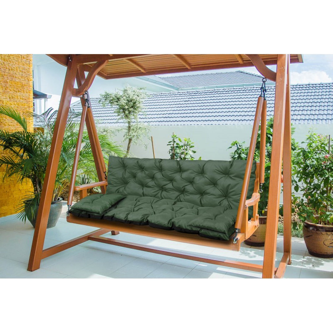 Zelený záhradný set 100x60x50 cm + 2 vankúše 42 x 42 cm