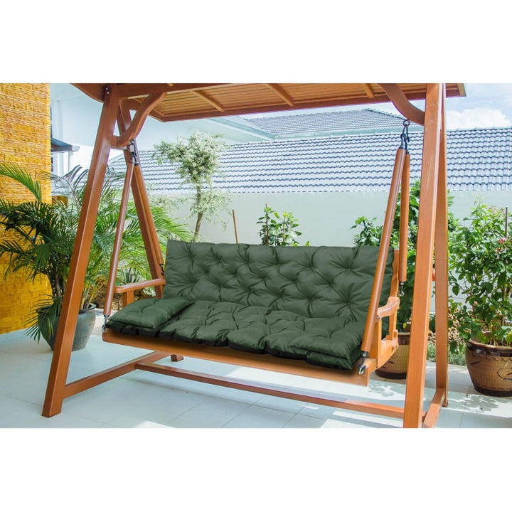 Zelený záhradný set 100x60x50 cm + 2 vankúše 42 x 42 cm